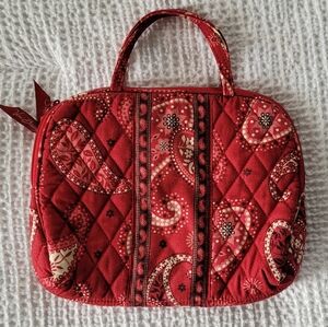 Vera Bradley Red Paisley Quilted Cosmetic Bag